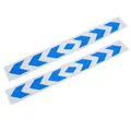 2Pcs Blue Silver