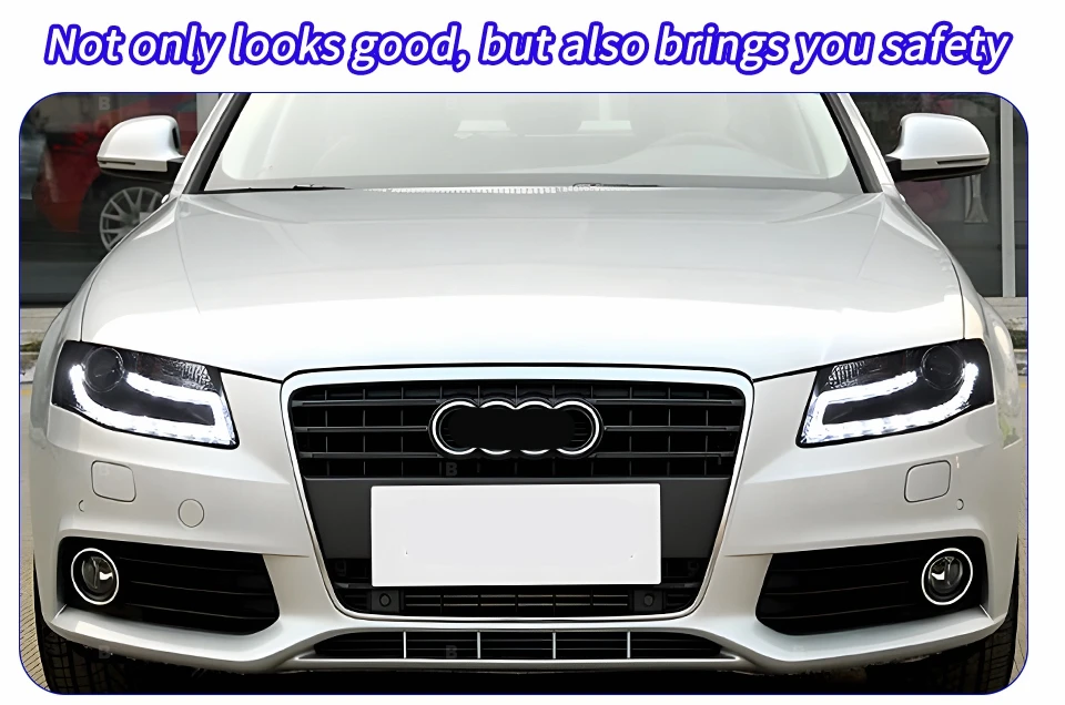 Vista del conjunto de faros LED para Audi B8