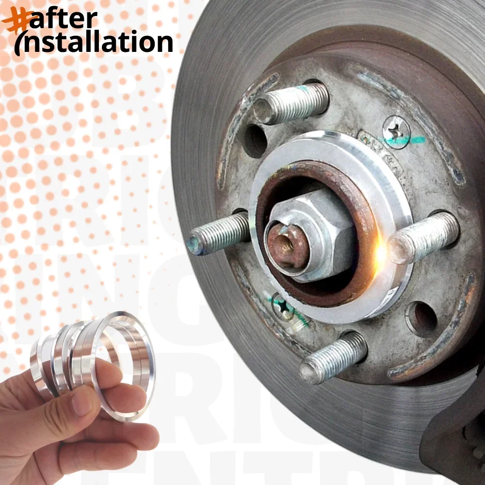 Anillos céntricos de cubo de rueda, espaciador de aleación de aluminio, cantidad (4), 65,1-66,2, 66,6, 67,1, 72,6, 73,1, 74,1 - imagen 5