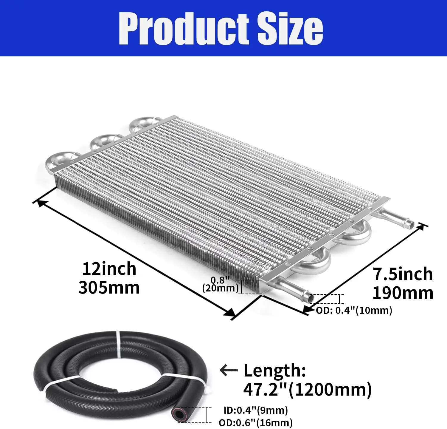 Kit enfriador de aceite de transmisión universal de aluminio - imagen 3