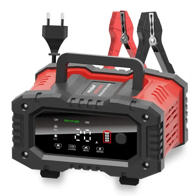 Cargador inteligente 12/24 V para coche y moto, AGM, GEL y LiFePO4