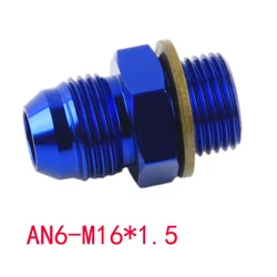 Adaptador macho recto 6AN Flare a M14x1,5 mm – racor azul