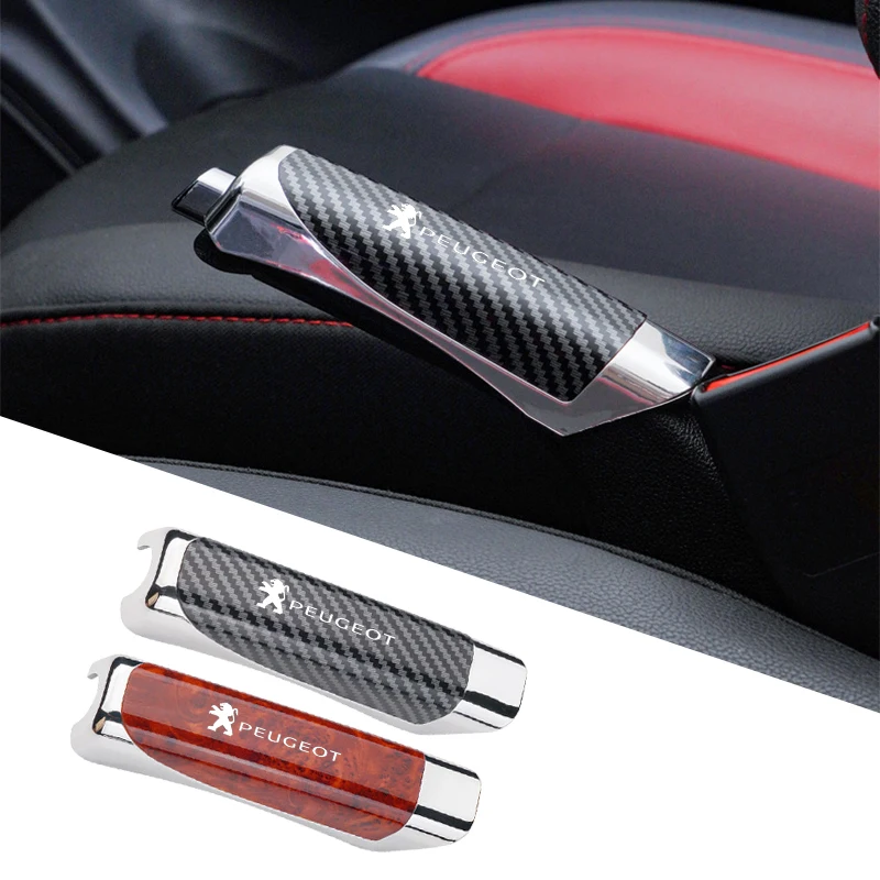 Funda de freno de mano de fibra de carbono para Peugeot 308 y 3008 - imagen 2