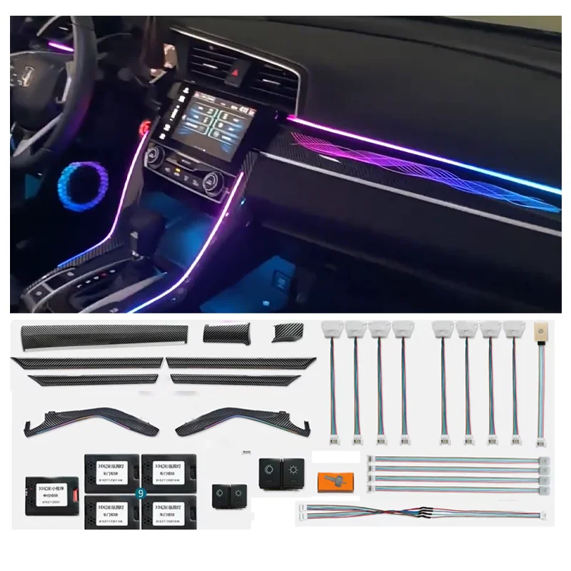 Luz ambiental LED automática para Honda Civic X RGB Phantom