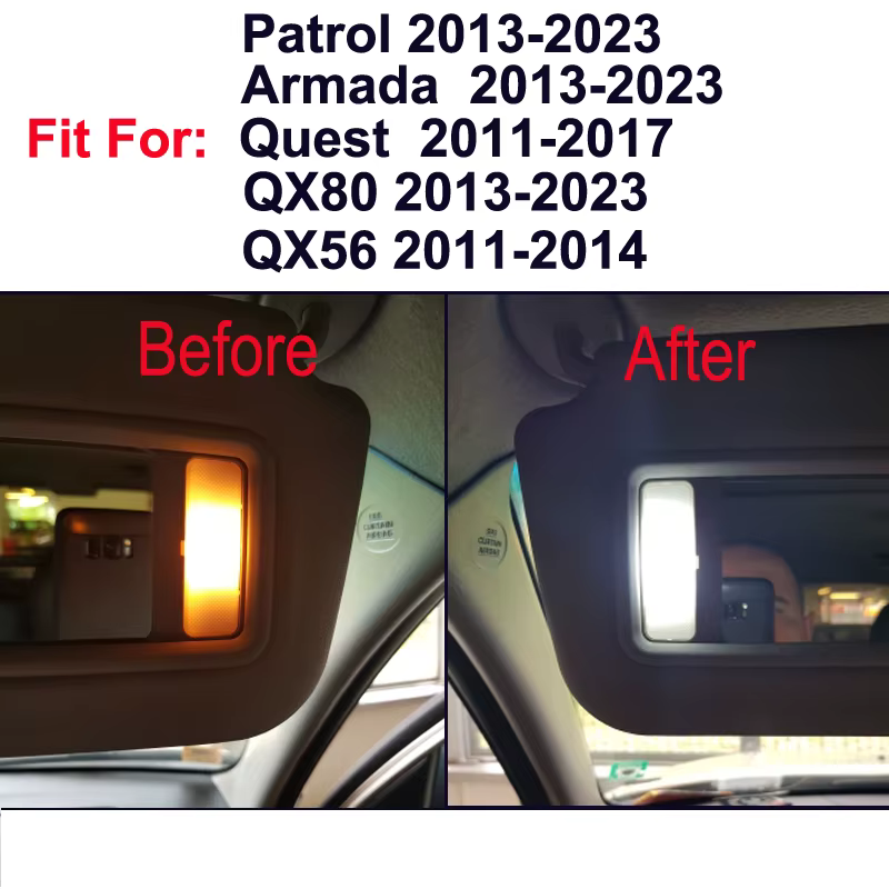 Bombilla LED para espejo de cortesía Nissan Patrol Y62 e Infiniti QX80 - imagen 2