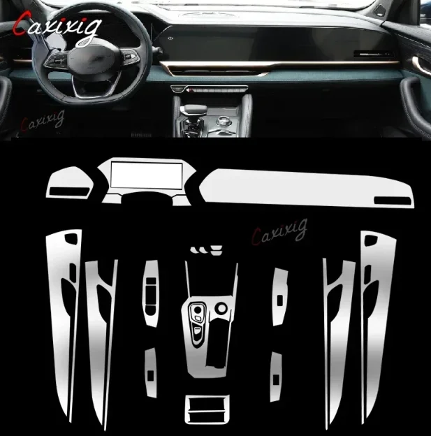 Para Geely Monjaro 2023 KX11 2021 2022 consola central Interior de coche película protectora transparente de TPU reparación antiarañazos - imagen 4