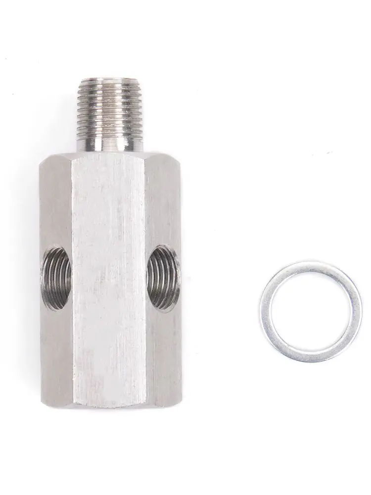 Adaptador en T de acero inoxidable para conexiones NPT de 1/8 pulgadas