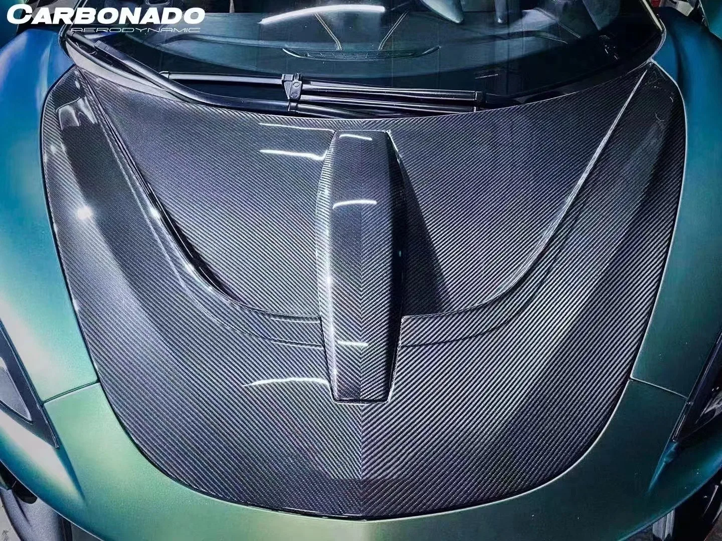 Detalle del tejido de fibra de carbono