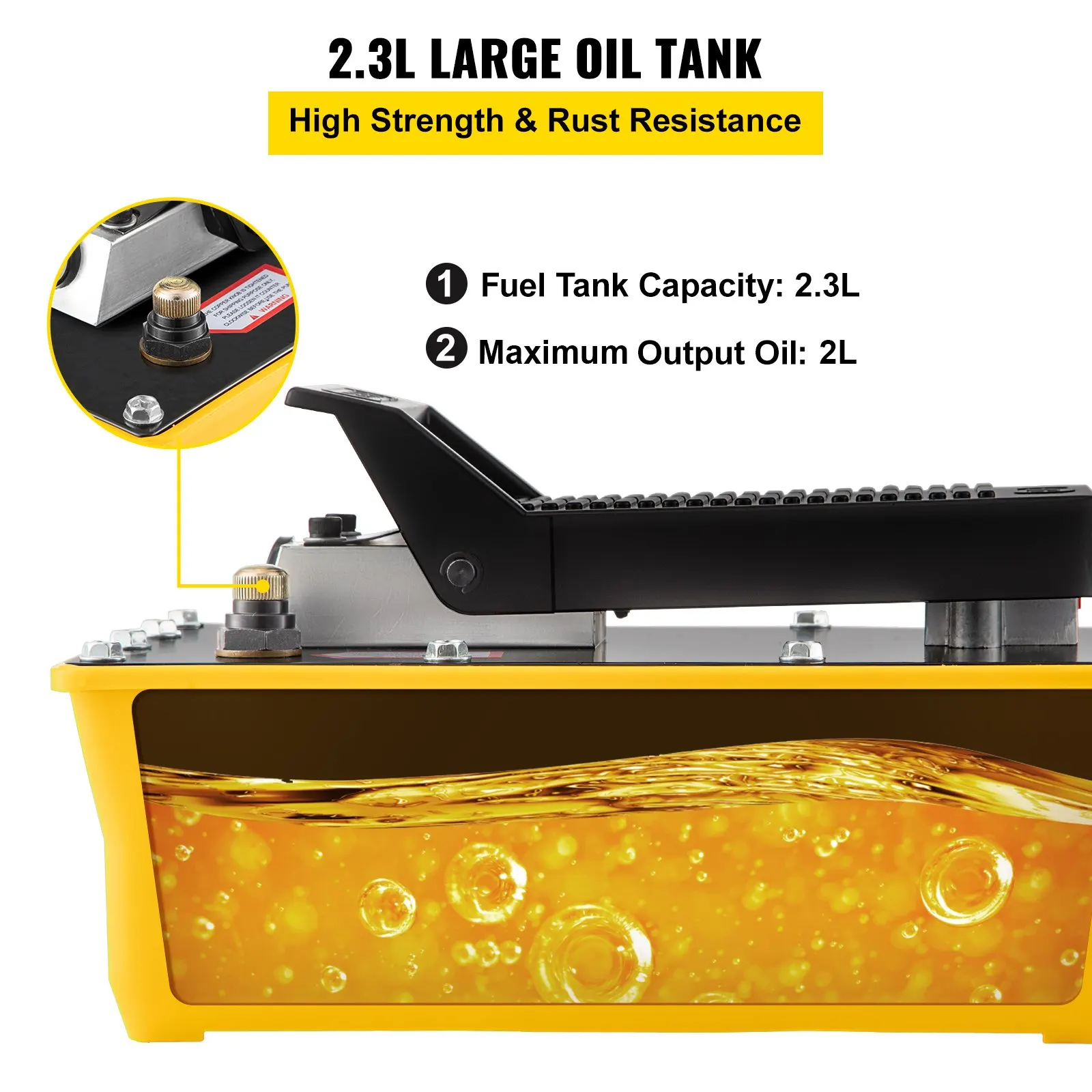 Bomba hidráulica neumática de pie 10000 PSI para taller - imagen 5