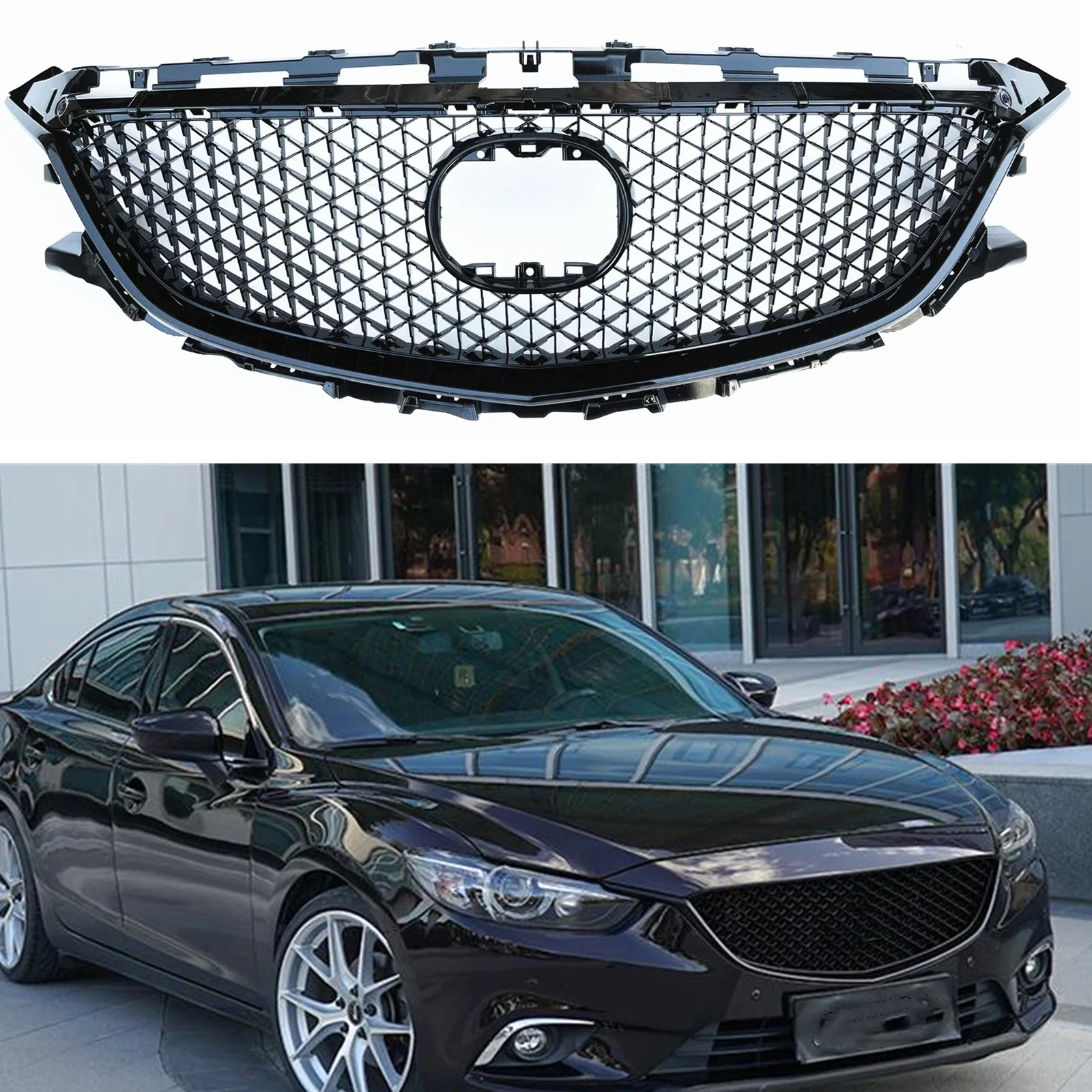 Rejilla frontal panal negra Mazda 6 Atenza 2014-2016