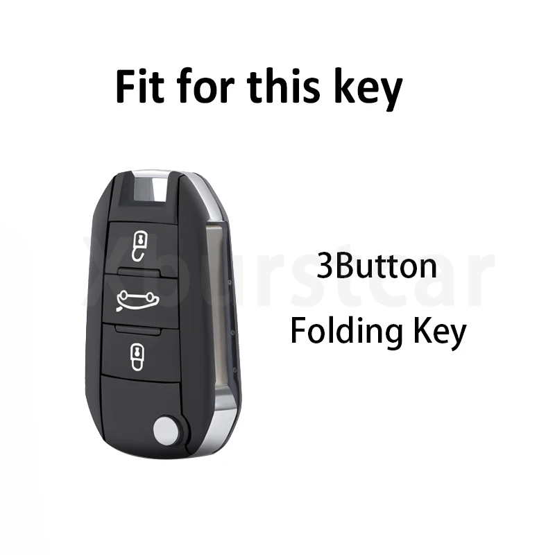 Funda cuero TPU con tapa para mando coche Peugeot 208 Citroen C4 C3 - imagen 2