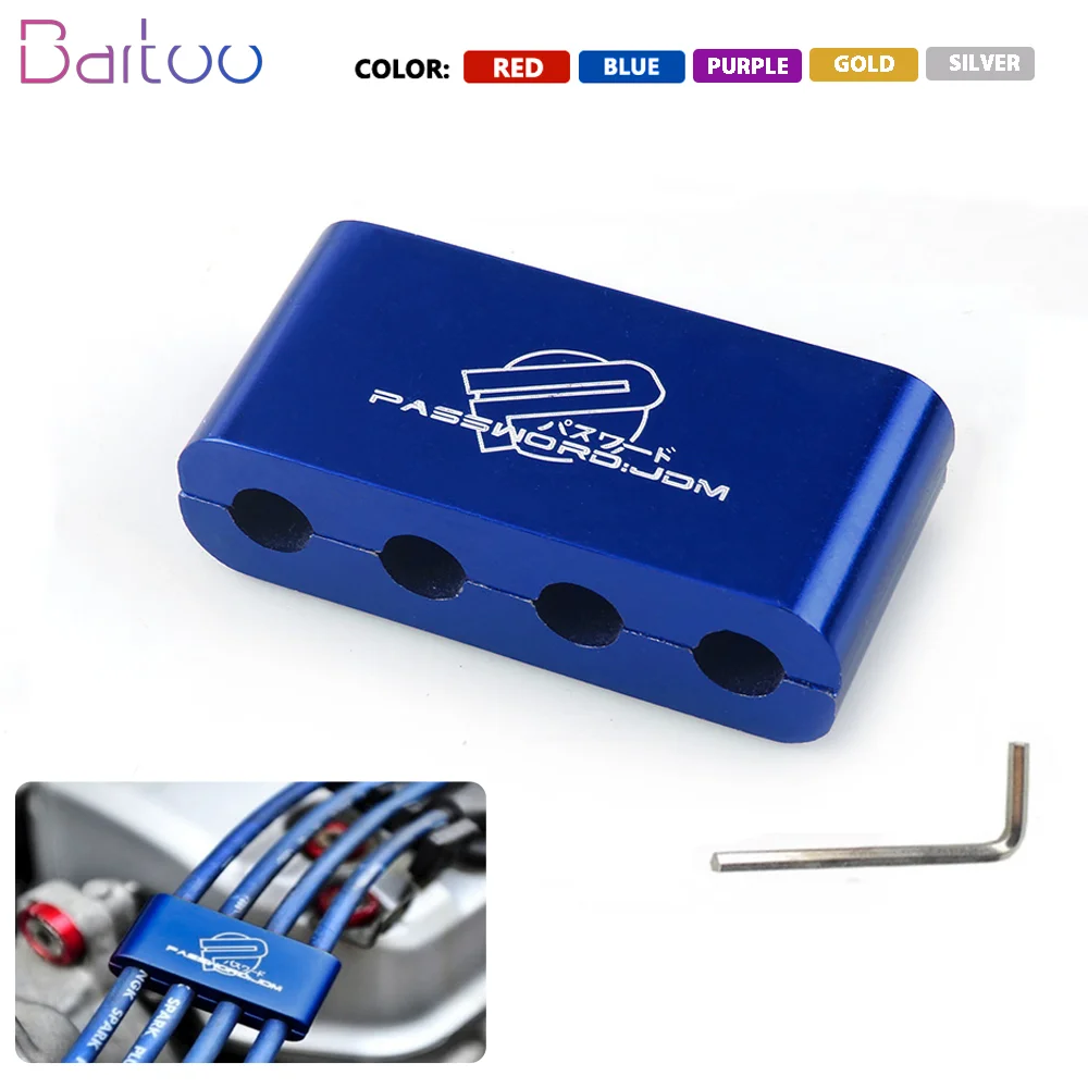 Separador cables bujía aluminio JDM – 6mm 7mm 4 agujeros