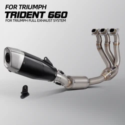 Sistema escape completo Triumph Trident 660 2021-2023 con DB Killer