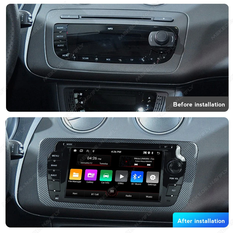 Radio Android MEKEDE con CarPlay inalámbrico para Seat Ibiza 6J - imagen 2
