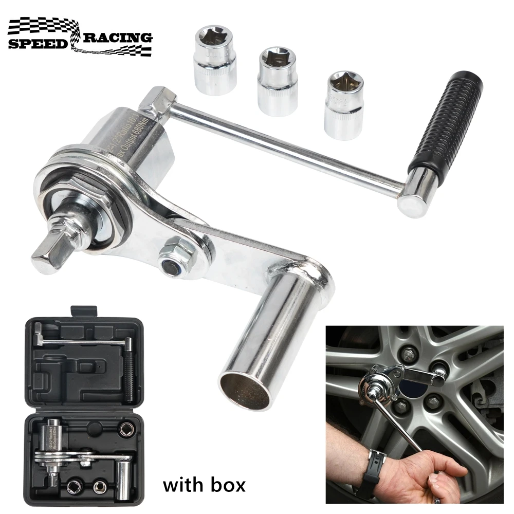 Llave multiplicadora de par 1/2 pulgadas con vasos 17, 19 y 21 mm