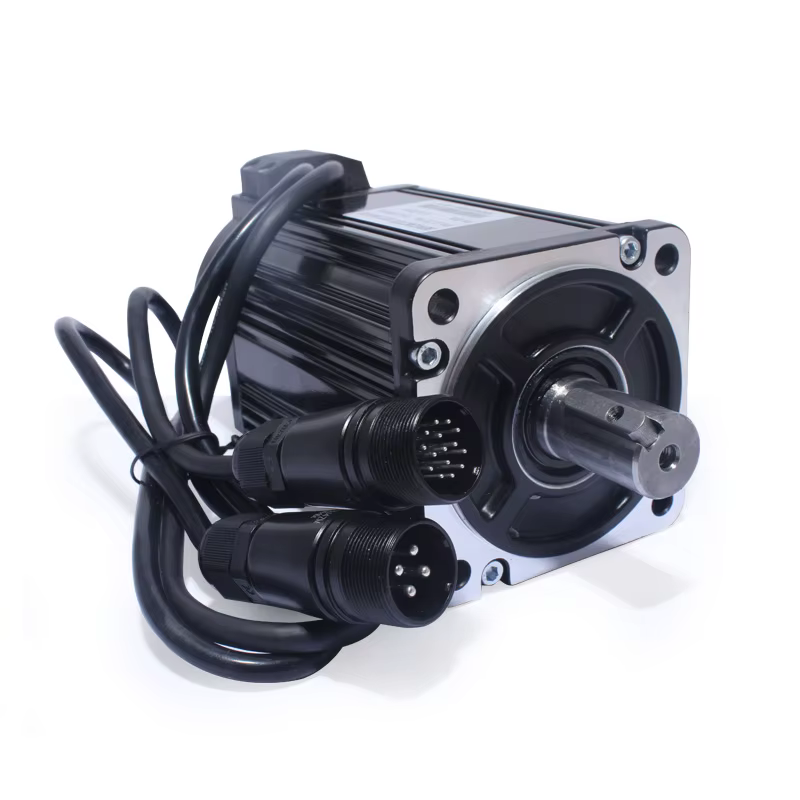 Vista frontal del servomotor