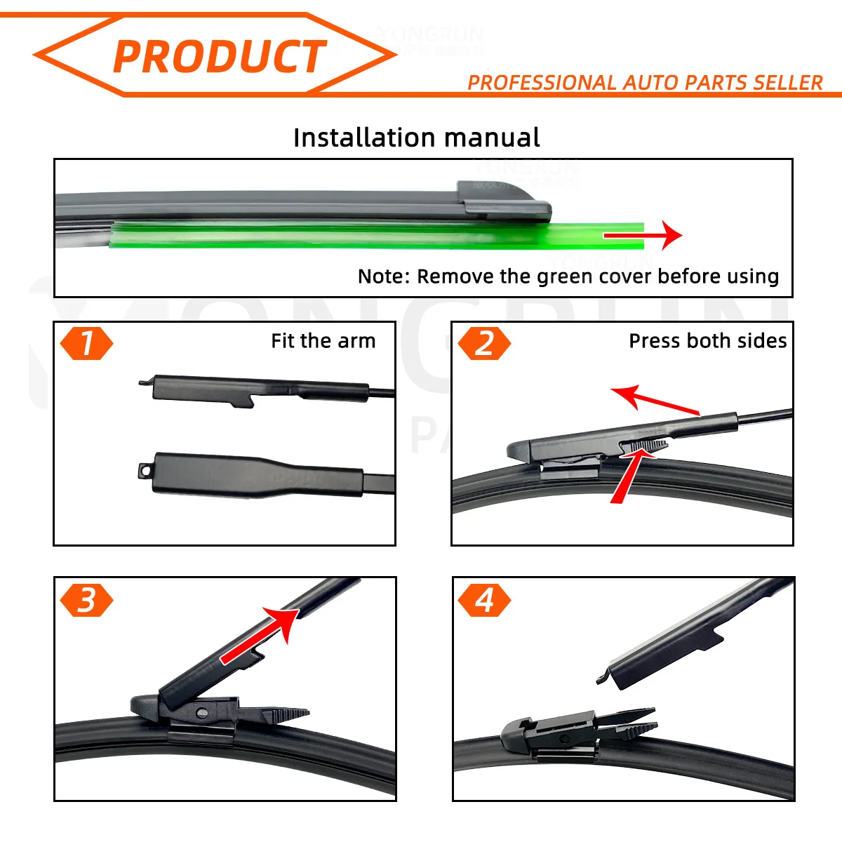 Escobillas limpiaparabrisas delanteras para Geely Emgrand GT GC9 - imagen 5