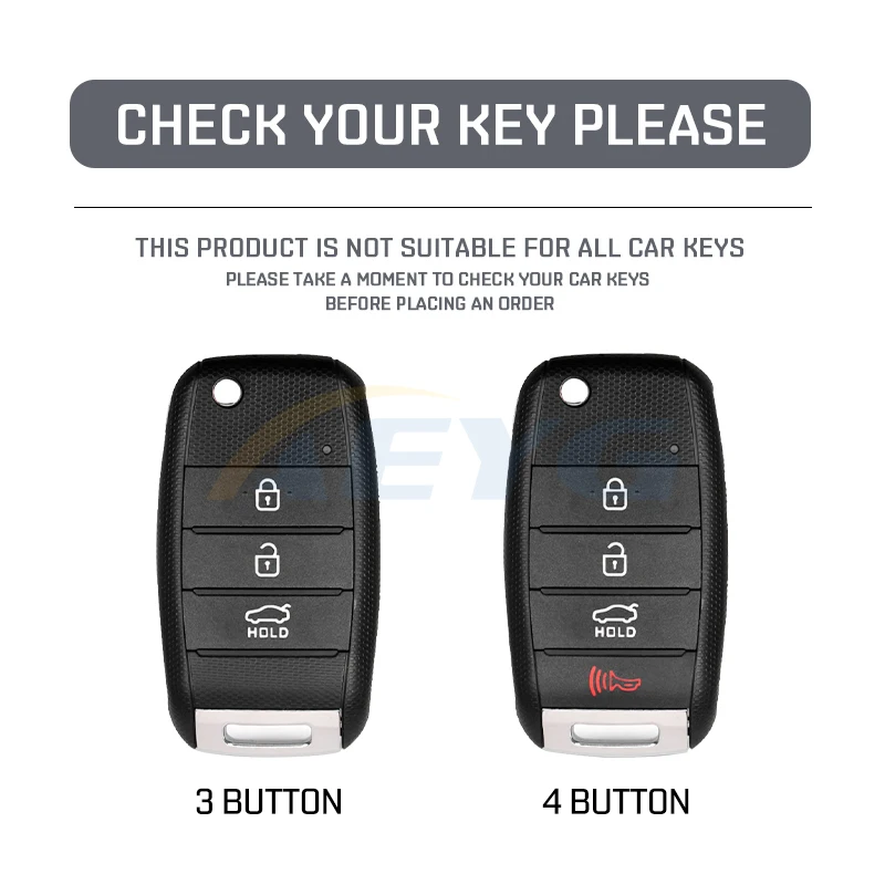 Funda de fibra de carbono para llave de coche KIA