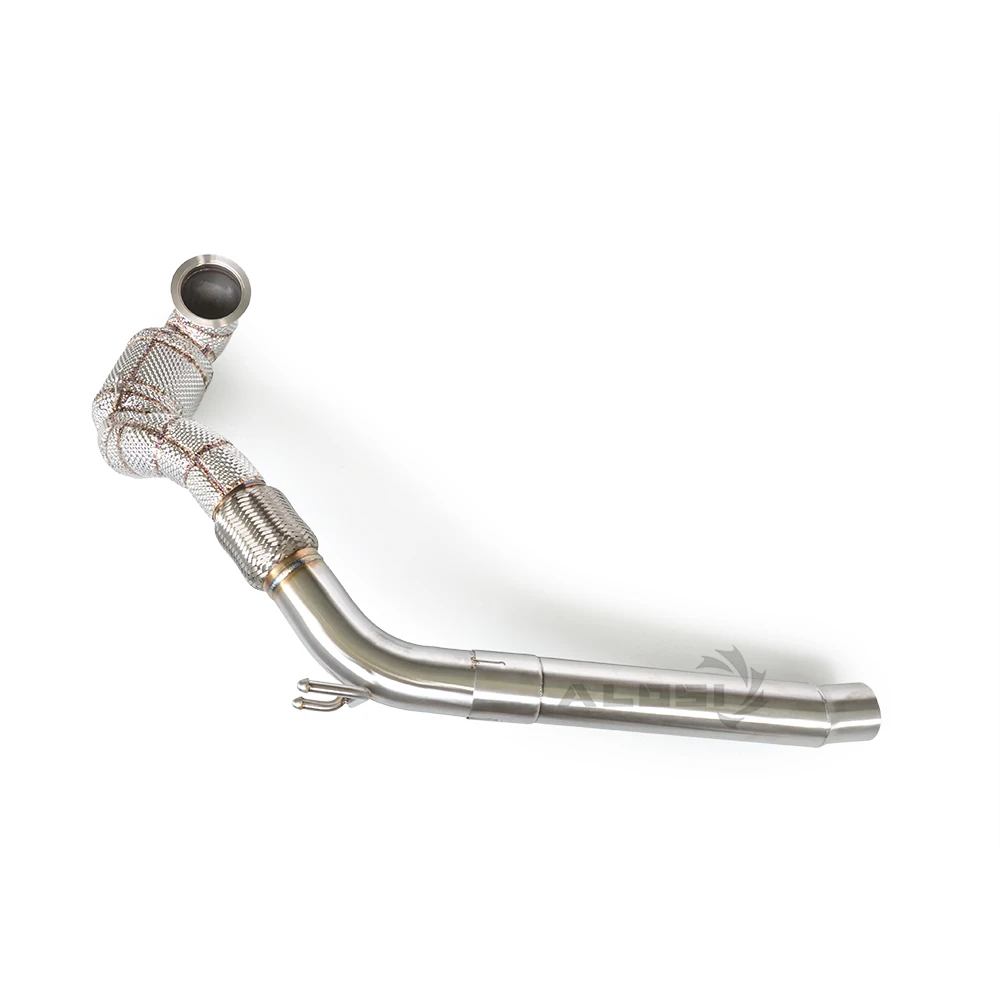Bajante de escape inox con protector térmico para Golf 8 GTI 2.0 T