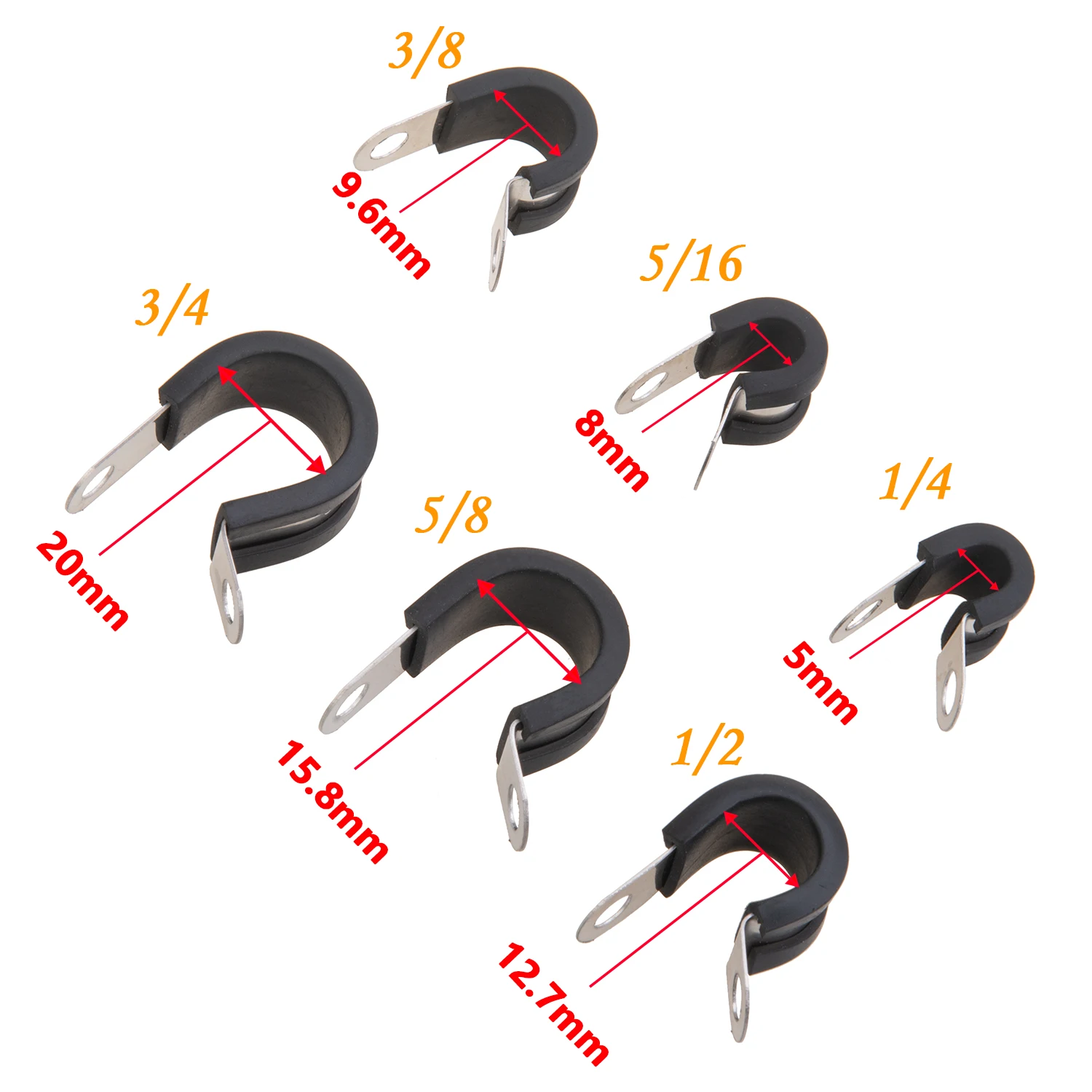 Kit abrazaderas cable acero inoxidable (52 pcs) - imagen 3