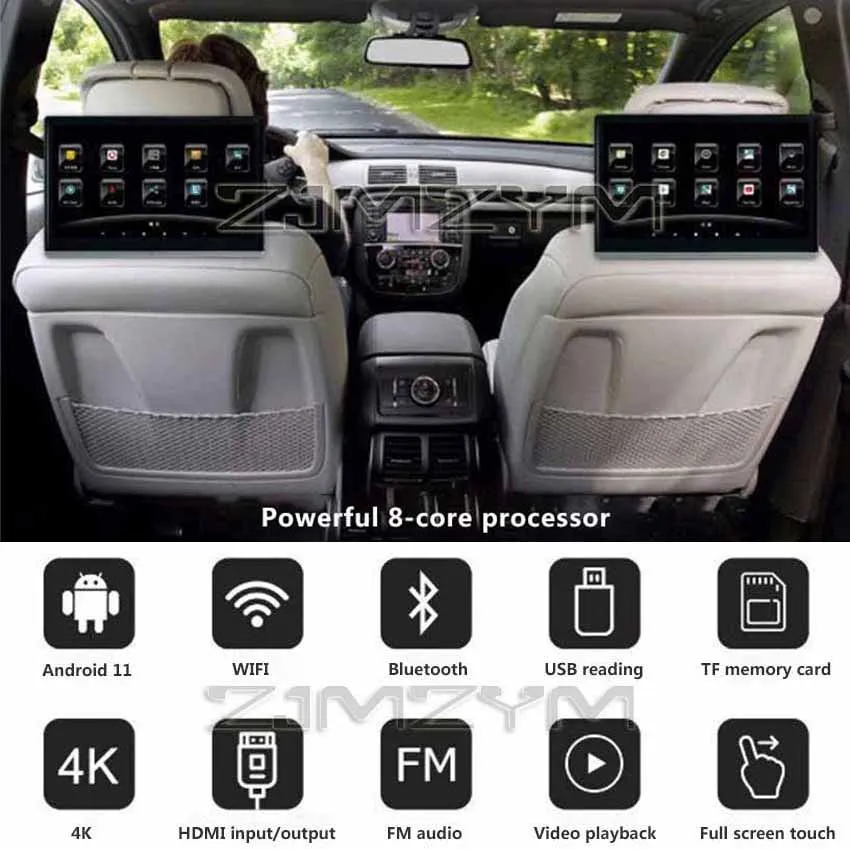 Reposacabezas Multimedia 13,3" Android Auto Carplay - WiFi Bluetooth - imagen 2