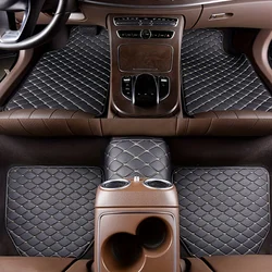 Alfombrillas de coche de cuero PU impermeables y antipolvo