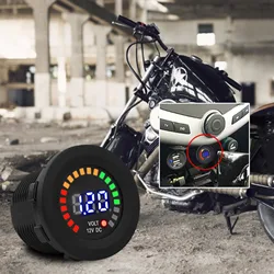 Voltímetro digital LED 12 V resistente al agua para coche y moto