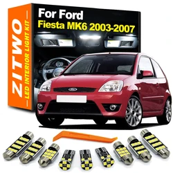 ZITWO Kit de bombillas LED CANBUS para matrícula e interior Ford Fiesta MK6