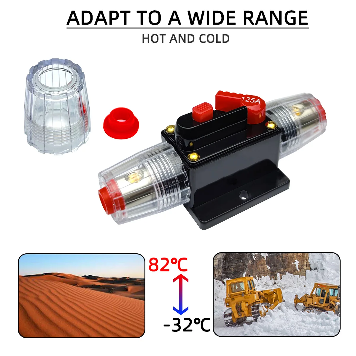 Disyuntor portafusibles reiniciable impermeable para coche - imagen 3