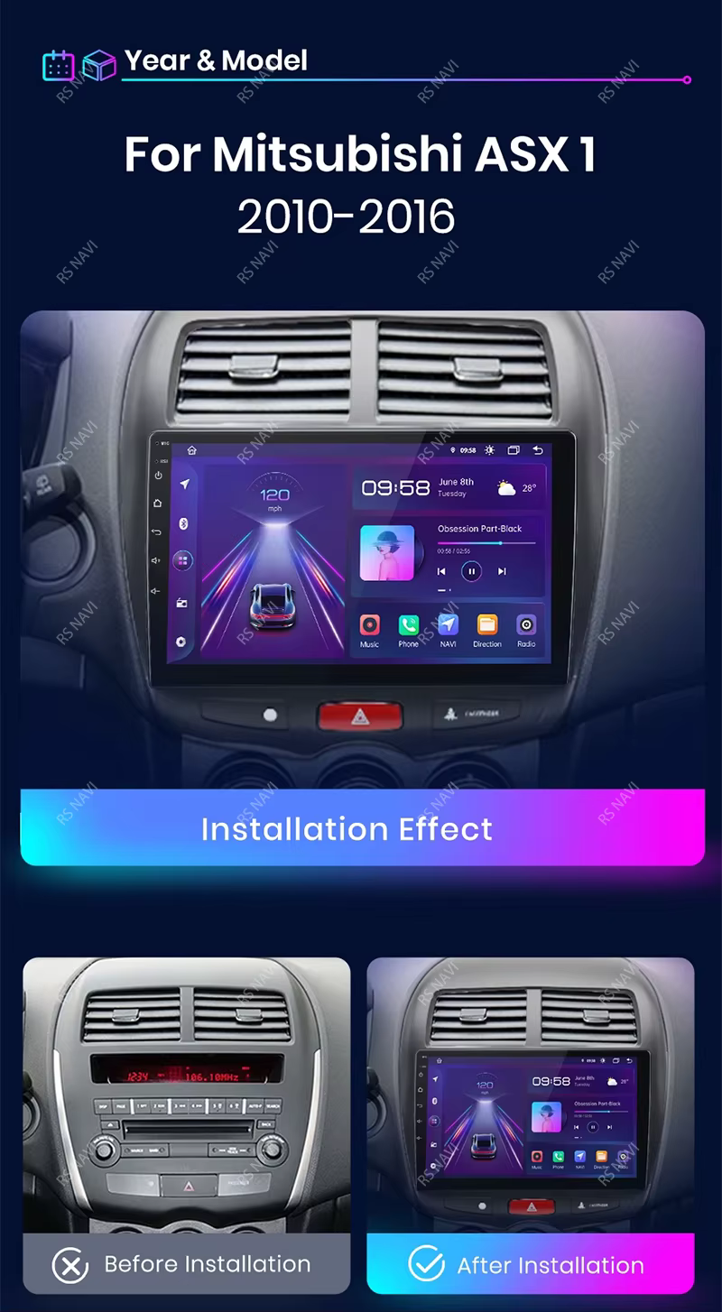 Autoradio Android 15 RSNAVI instalado en Mitsubishi ASX