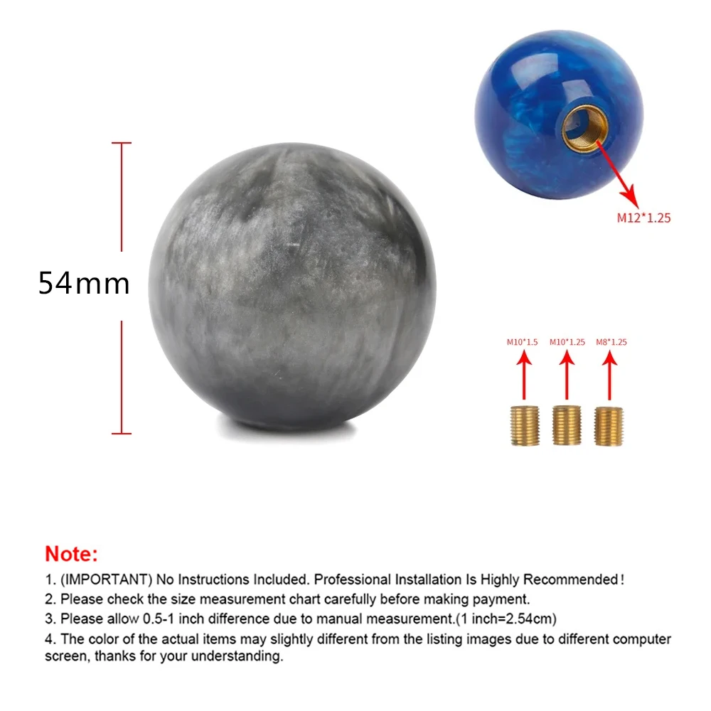 Pomo de cambio redondo efecto mármol deportivo universal - imagen 2