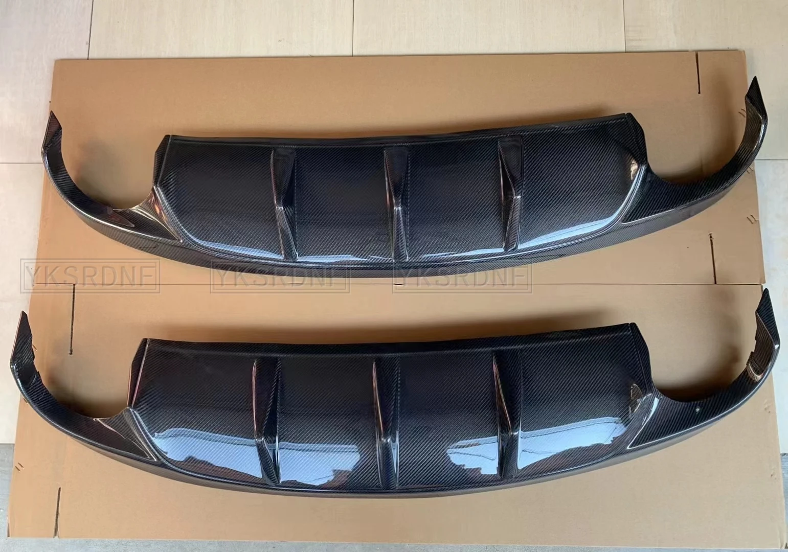 Para Jaguar XF Sport parachoques trasero difusor labio Real fibra de carbono alerón divisor cuerpo Kit 2009 2010 2011 2012 2013 2014 2015 - imagen 5