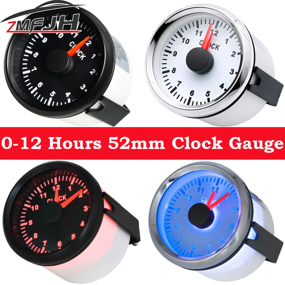 Reloj tipo puntero para coche y barco con retroiluminación roja