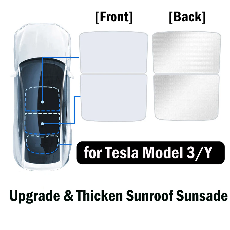 Parasoles para techo panorámico Tesla Model 3 Highland y Model Y - imagen 4