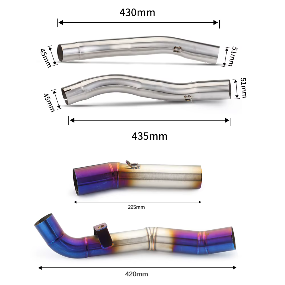 Tubo de escape de acero inoxidable para Kawasaki Z1000 2007-2009 - imagen 3