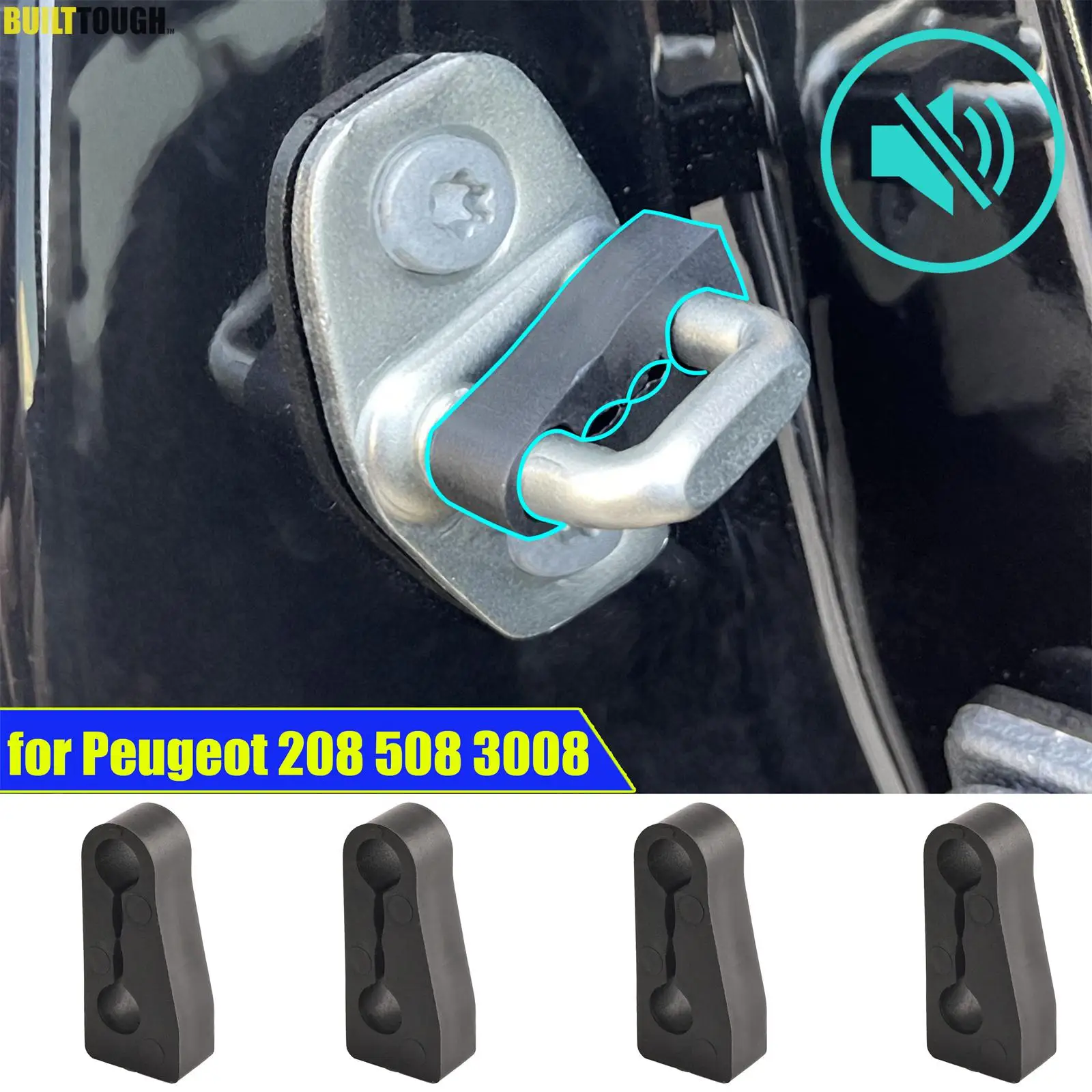 Tope antirruido para cerradura de puerta – Peugeot 208, 308 y 3008