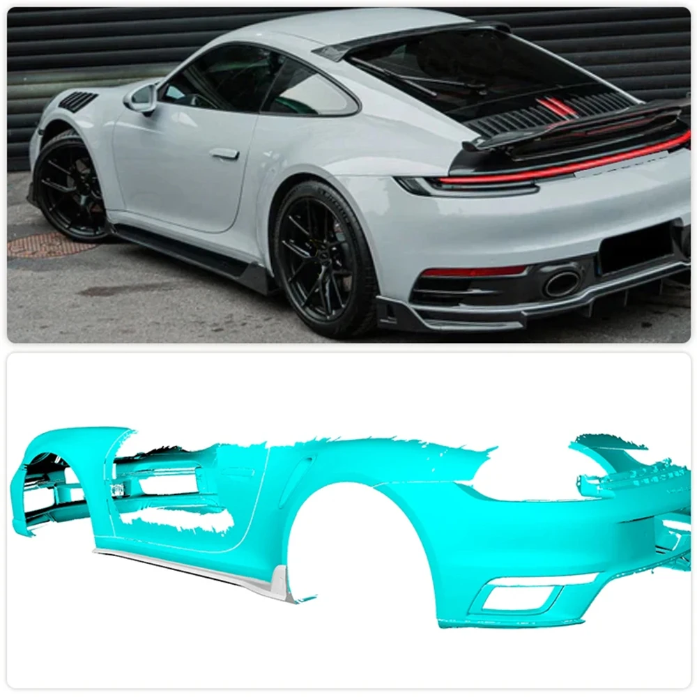 Faldones laterales de carbono seco para Porsche 911 Turbo S 2019-2023 - imagen 2