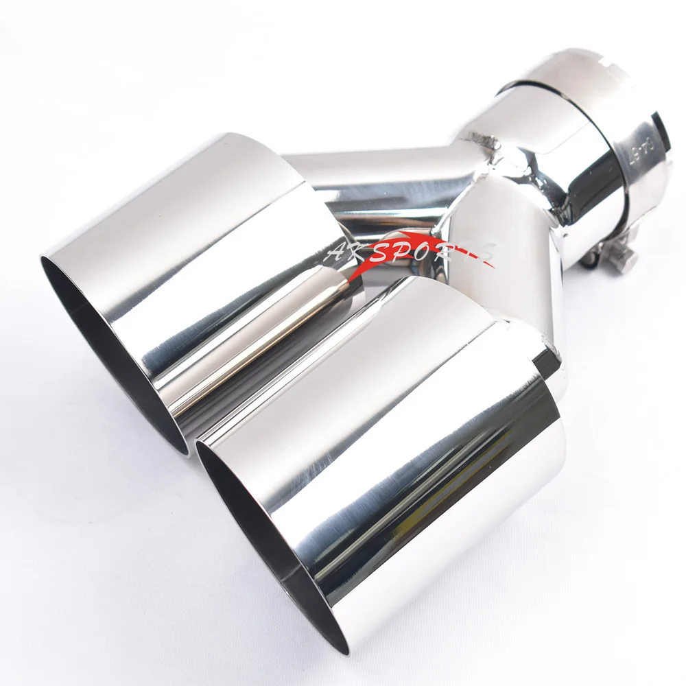 Tubo escape universal acero inoxidable doble capa silenciador brillante - imagen 2