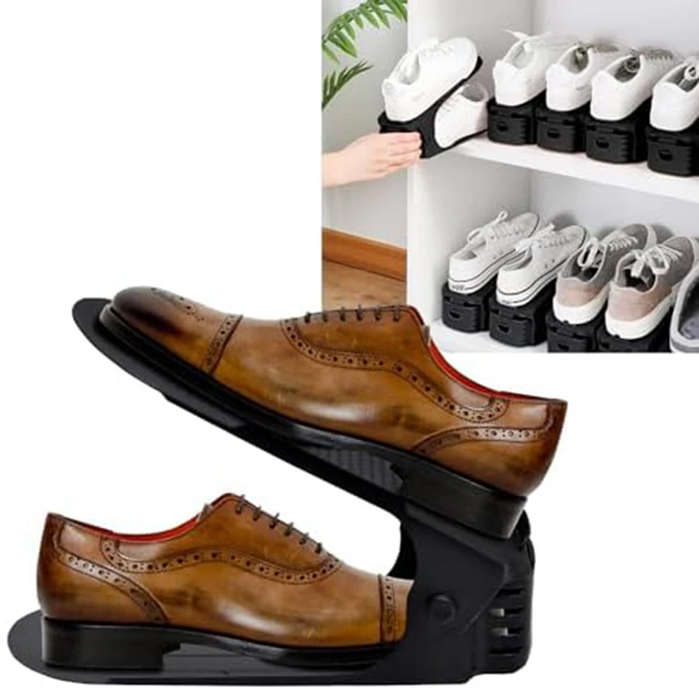 Zapatero ajustable de doble capa para dormitorio y armario - imagen 5