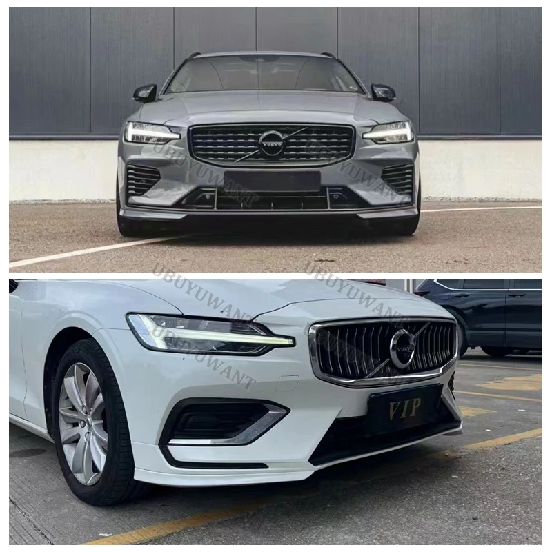 Parachoques delantero de plástico ABS sin pintar para coche Volvo, Protector de alerón de maletero, 2 piezas, S60, V60, 2021, 2022, 2023-2024 - imagen 4