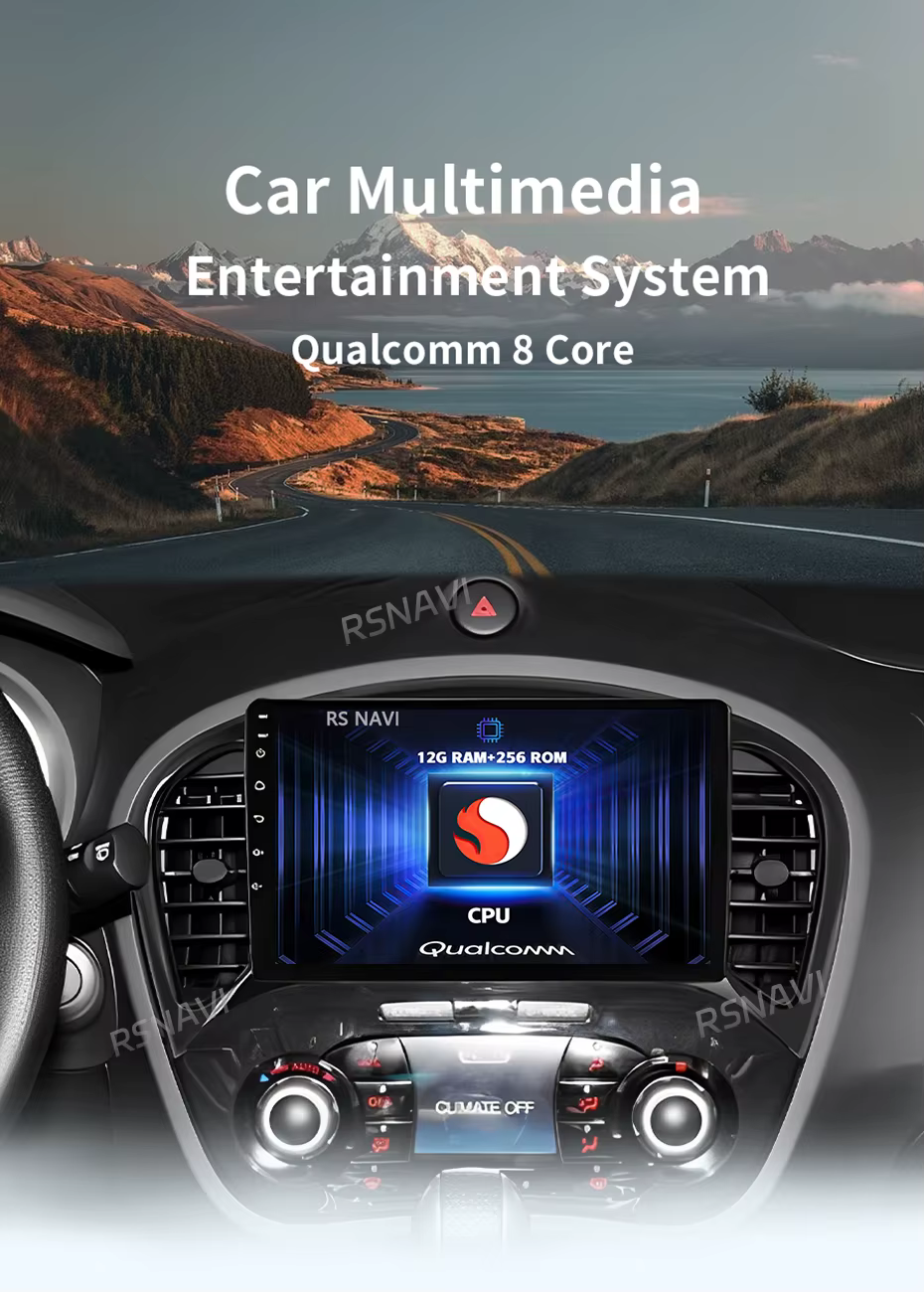 Detalle de la pantalla y el marco para Nissan Juke