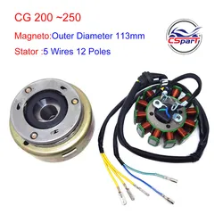 Estator magneto 12 polos para Lifan Zongshen Pit Bike 125-250cc