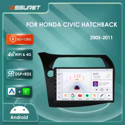 Radio Android Auto 2DIN GPS para Honda Civic Hatchback 2005-2011