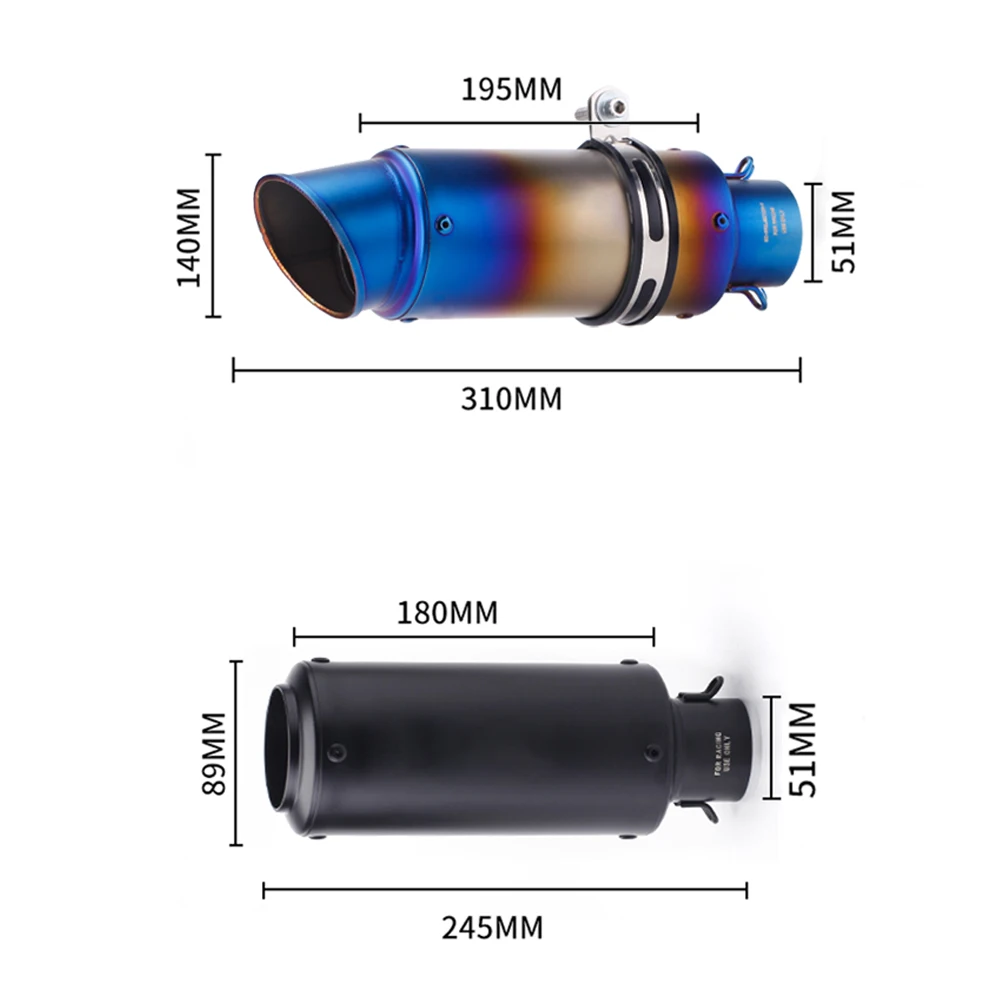 Escape completo para moto GY6 125/150 con silenciador de 51 mm - imagen 3