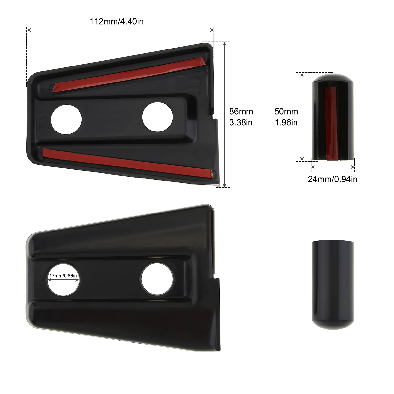Cubiertas de bisagras de puerta para Jeep Wrangler JK 2007-2017 - imagen 2
