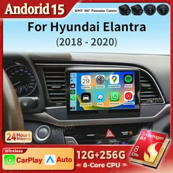 Autoradio multimedia con CarPlay para Hyundai Elantra 2016-2020