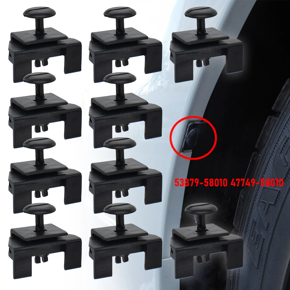 Clip guardabarros OEM 53879-58010 Toyota Corolla Camry 4Runner