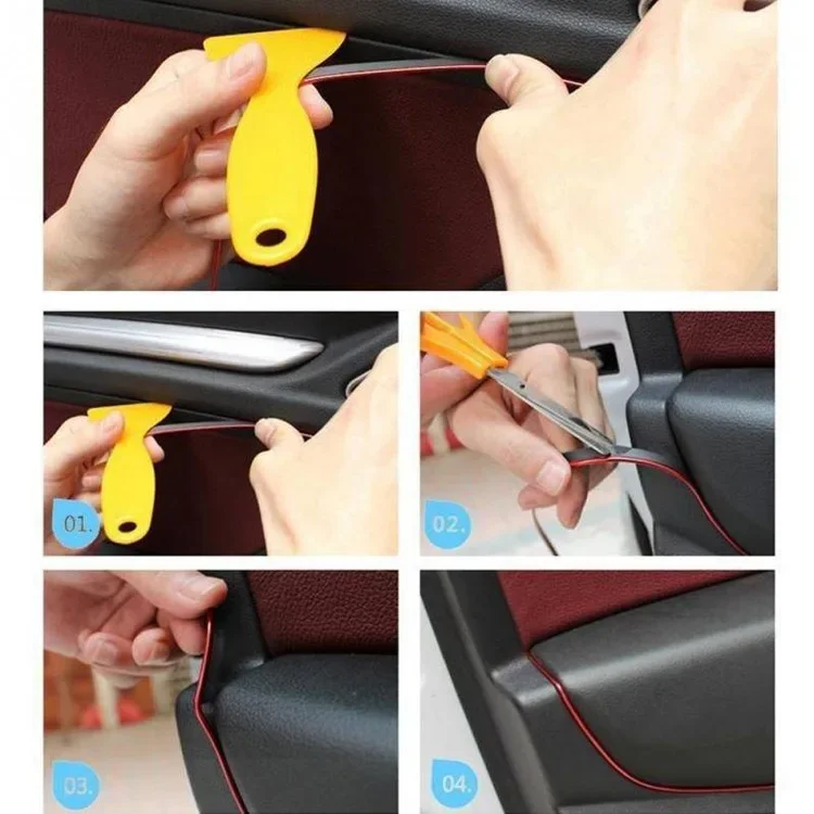 General Motors estilo tira suave decorativa 5M/1M Interior del coche estilo cubierta del coche embellecedor tablero puerta lateral estilo del coche - imagen 4