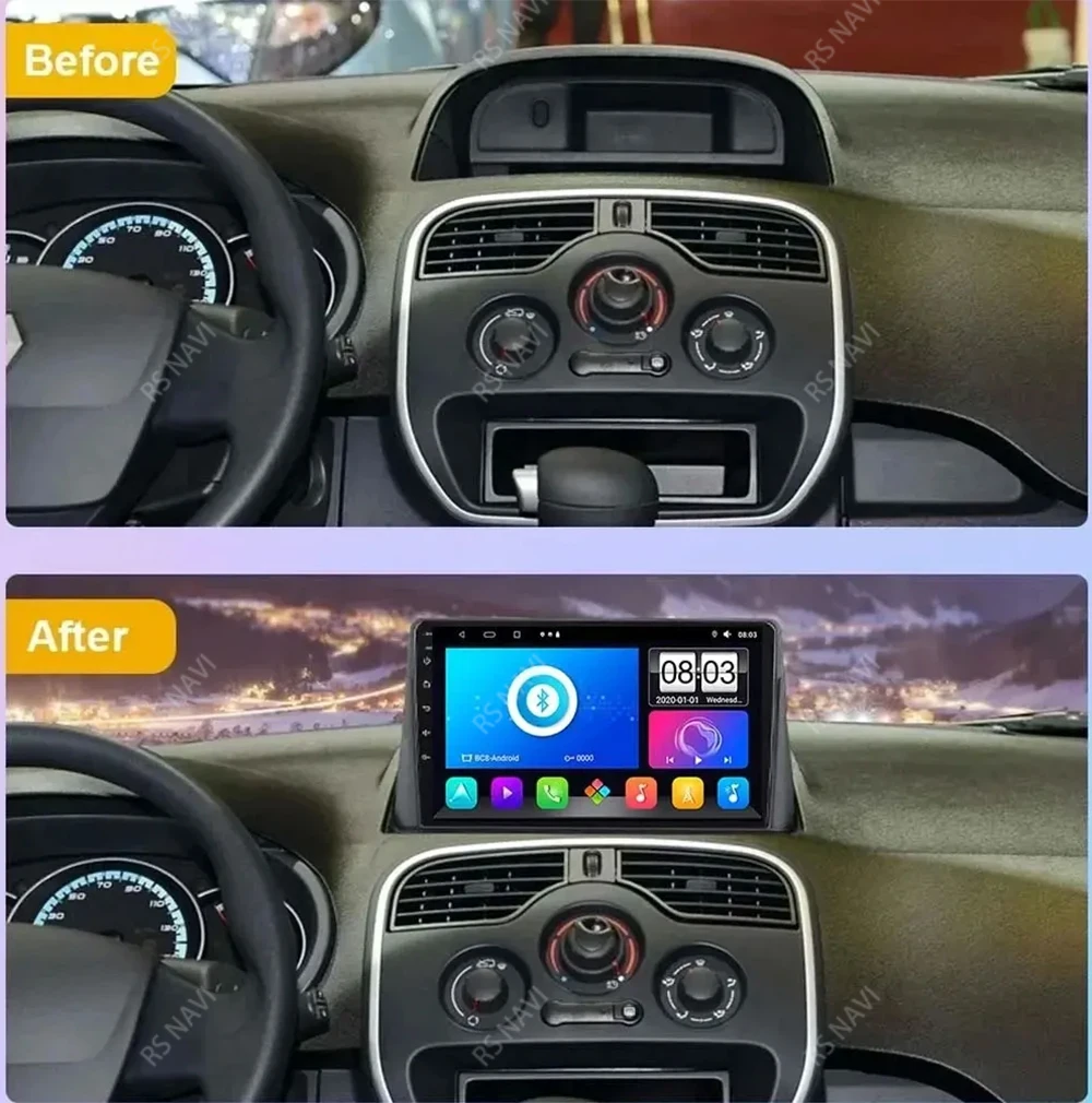 Radio multimedia para Renault Kangoo y accesorios incluidos