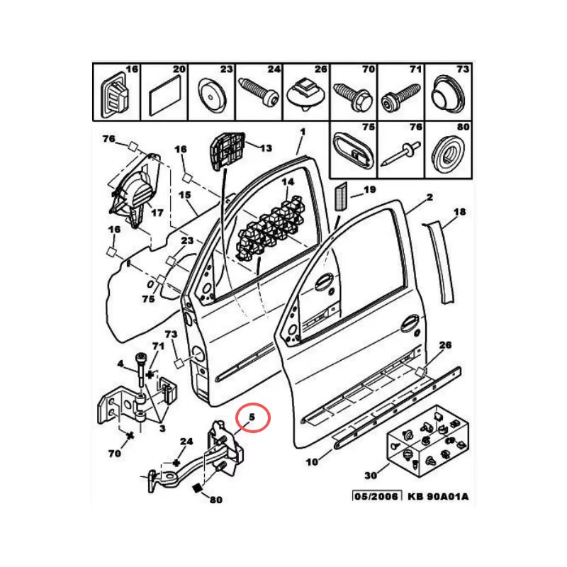 9181E0 9181C8 9181C9 conjunto de ritmo de alta calidad, tornillo de tope de puerta para Peugeot 206 207 para Citroen C2 - imagen 4